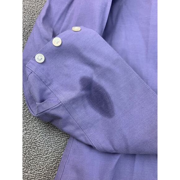 Eddie Bauer Women's Petite M Purple Long Sleeve Button Down Shirt Top - Picture 11 of 12